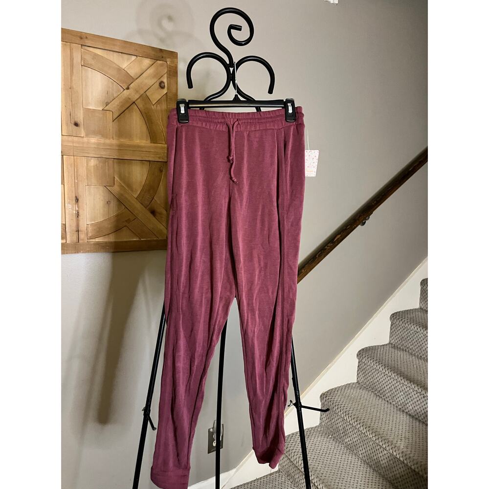 Free People FP Movement Womens Purple Elastic Waist Casual Sweatpants Joggers S